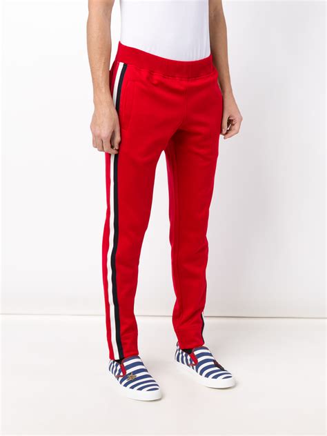 red gucci track pants|Gucci style track pants.